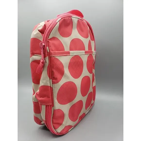 Thirty-one 31 lunchbox thermal bag coral white polka dot chill-icious - Picture 2 of 2